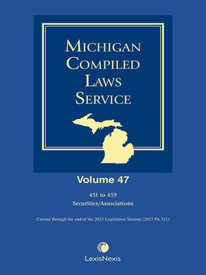 cover image of Michigan Compiled Laws Service